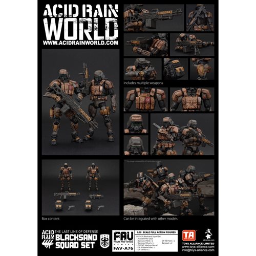 Acid Rain Blacksand Squad 1:18 Scale Action Figure Set of 2