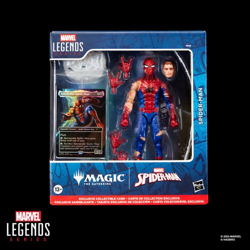 Spider-Man Marvel Legends Magic: The Gathering Battle-Damaged Spider-Man 6-Inch Action Figure and Ca
