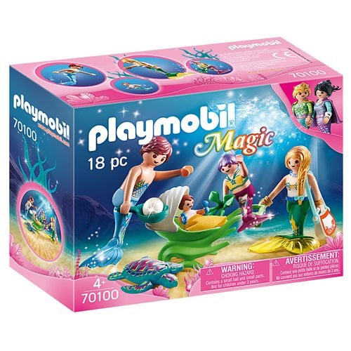Playmobil 70100 Magical Mermaids Family with Shell Stroller