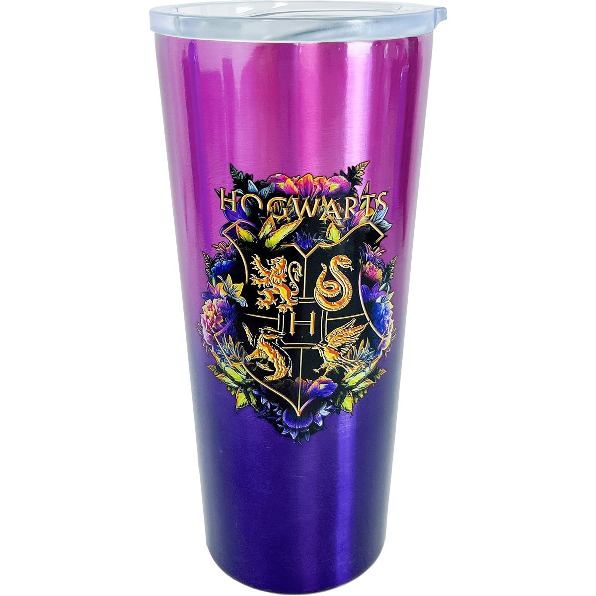 Spoontiques - Harry Potter Tumbler - Glasses Glitter Cup with Straw - 20 oz  - Acrylic - Gold