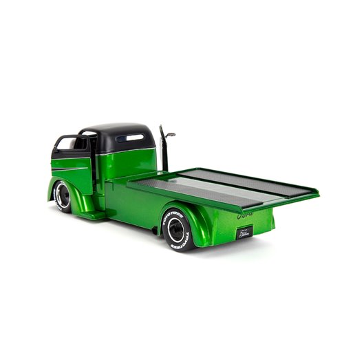 Just Trucks 1947 Ford Coe 1:24 Scale Die-Cast Metal Vehicle with Tire Rack