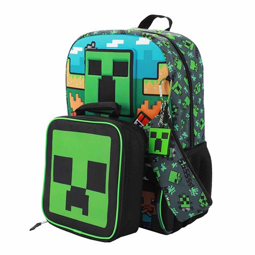 Minecraft Creeper Youth Backpack 5-Piece Set