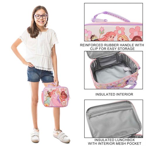 Disney Princesses All Over Print Floral Insulated Lunch Tote