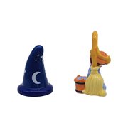 Disney Fantasia Sorcerer Hat and Broom Salt and Pepper Shaker Set
