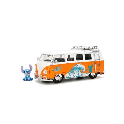Hollywood Rides Lilo & Stitch 1961 Volkswagen Bus 1:24 Scale Die-Cast Metal Vehicle with Stitch Figu
