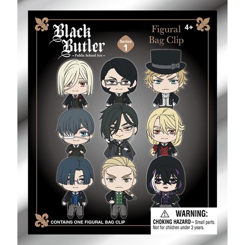 Black Butler 3D Foam Bag Clip Display Case of 24