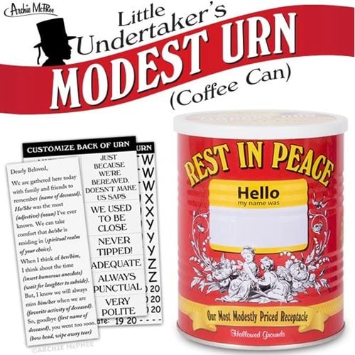 Little Undertaker's Modest Urn Coffee Can