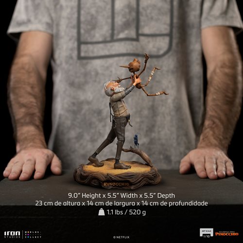 Pinocchio Geppetto and Pinocchio Deluxe Art 1:10 Scale Statue