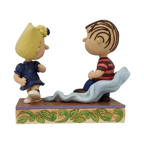 Peanuts Linus and Sally Dancing Christmas Dance Statue by Jim Shore