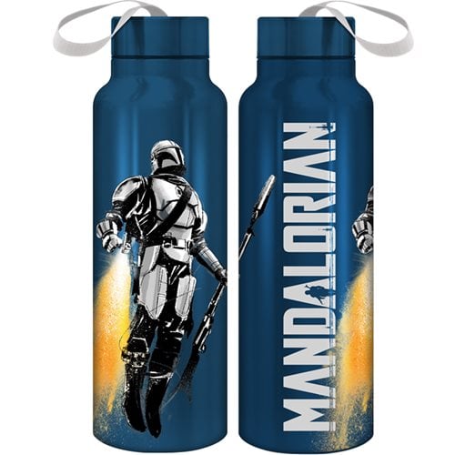 Star Wars: The Mandalorian Blast Off 27 oz. Stainless Steel Water Bottle with Strap