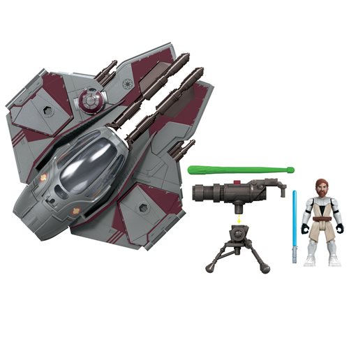 Star Wars Mission Fleet Stellar Class Obi-Wan Kenobi Jedi Starfighter Vehicle
