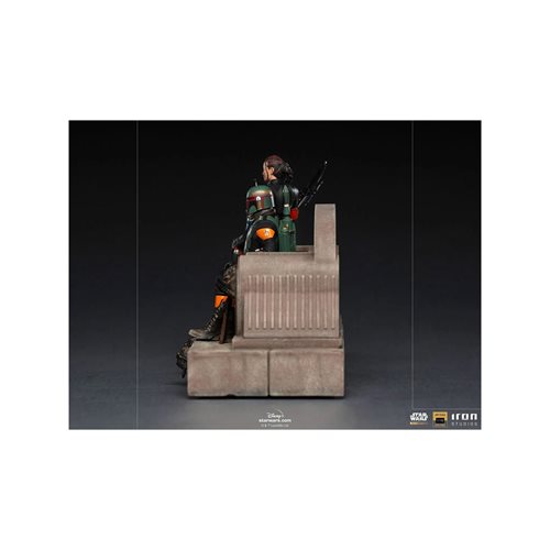 The Mandalorian Boba Fett and Fennec Shand on Throne Deluxe 1:10 Art Scale Limited Edition Statue