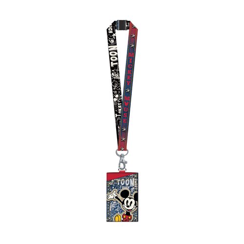 Mickey Mouse Denim Deluxe Lanyard with Card Holder