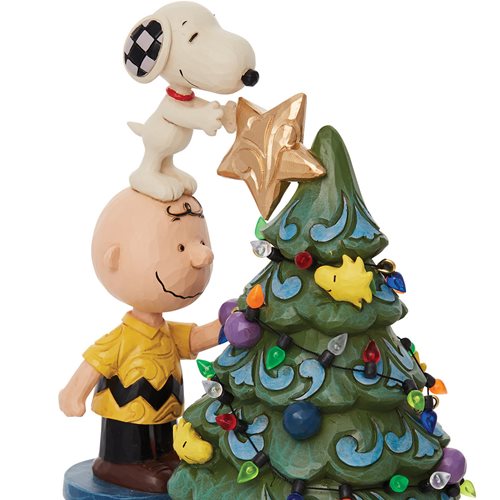 Peanuts Charlie Brown and Snoopy Decorate Finishing Touches by Jim Shore Statue