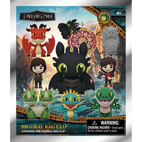 How to Train Your Dragon Series 2 3D Foam Bag Clip Random 6-Pack