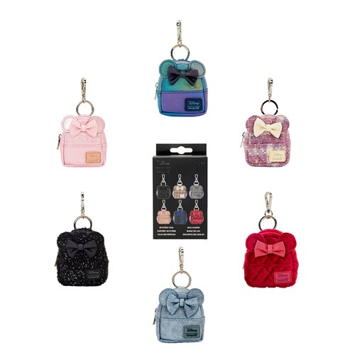 Minnie Mouse Glitter Mystery Mini-Backpack Keychain Charm Case of 15