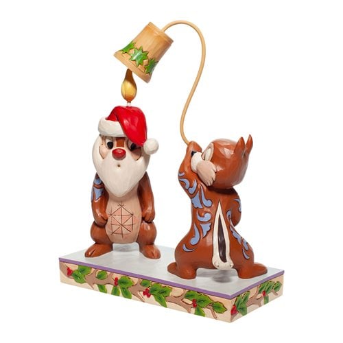Disney Traditions Chip and Dale Christmas Statue by Jim Shore