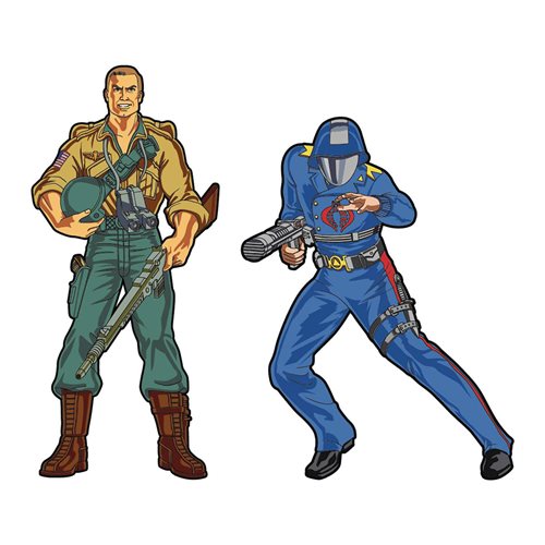 G.I. Joe Duke and Cobra Commander Retro Enamel Pin Set