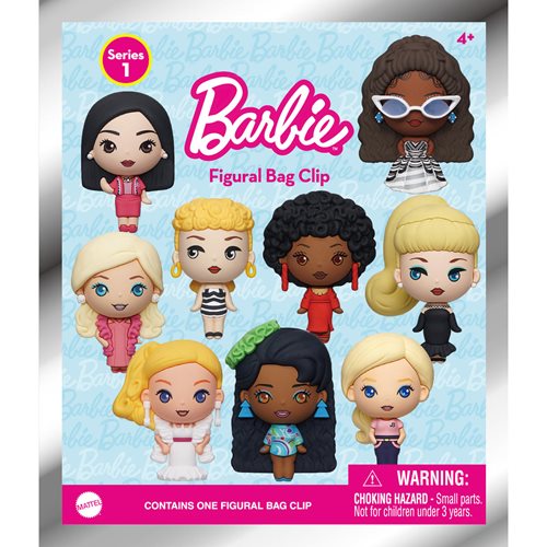 Barbie 3D Foam Bag Clip Random 6-Pack