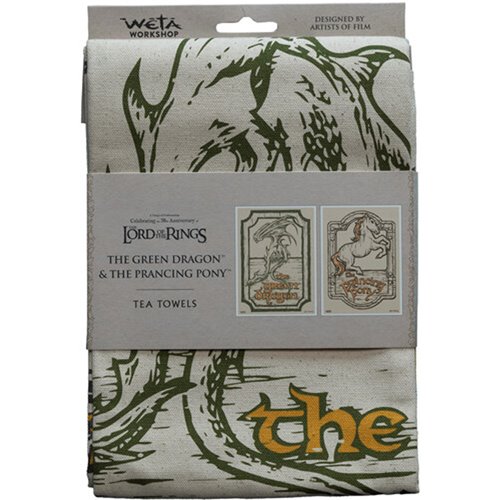 The Lord of the Rings Trilogy Green Dragon and Prancing Pony Tea Towel 2-Pack