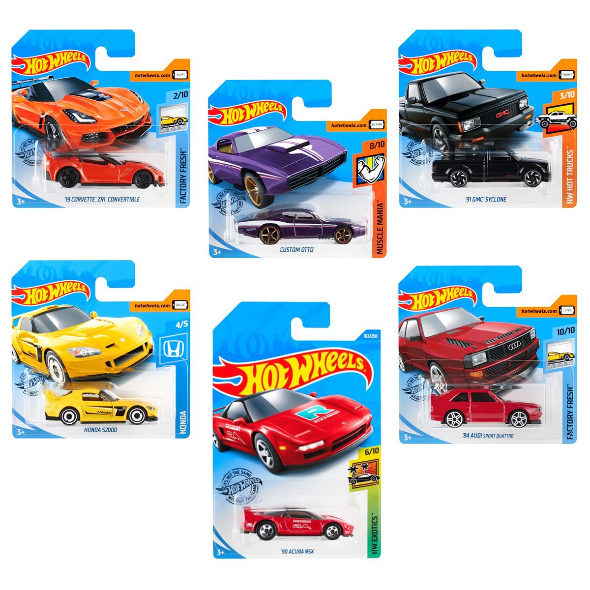 Hot Wheels 50  Challenging The Limits Since 1968 Lot of 6. 