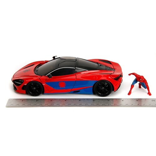 Hollywood Rides Marvel Spider-Man McLaren 720S 1:24 Scale Die-Cast Metal Vehicle with Spider-Man Fig