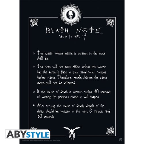 Death Note Light and Death Note Boxed Poster Set