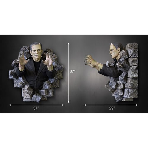 Frankenstein 1:1 Scale Life-Size Wall Sculpture Mount