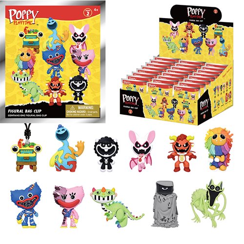 Poppy Playtime Series 2 3D Foam Bag Clip Display Case of 24
