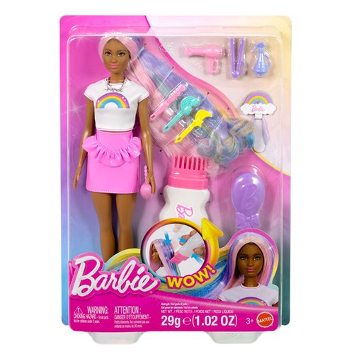 Barbie Rainbow Sparkle Hair Doll with Brown Hair