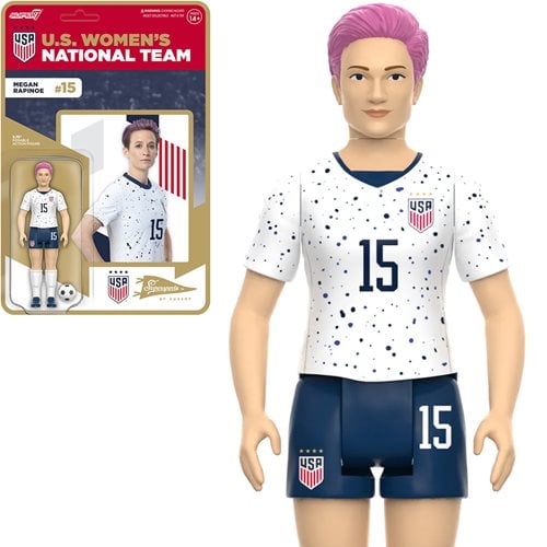 US Soccer 3 3/4-Inch Megan Rapinoe 2023 World Cup Home Kit ReAction Figure