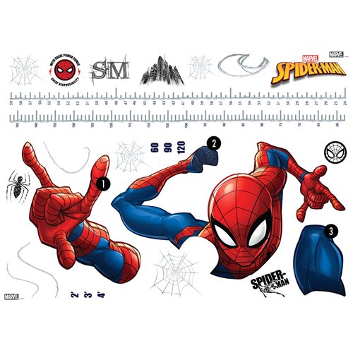 Spider-Man Growth Chart Giant Peel and Stick Wall Decals
