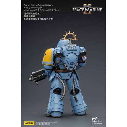 Joy Toy Warhammer 40,000 Space Marines Game Edition Space Wolves Intercessor Rifle & Pistol 1:18 Sca