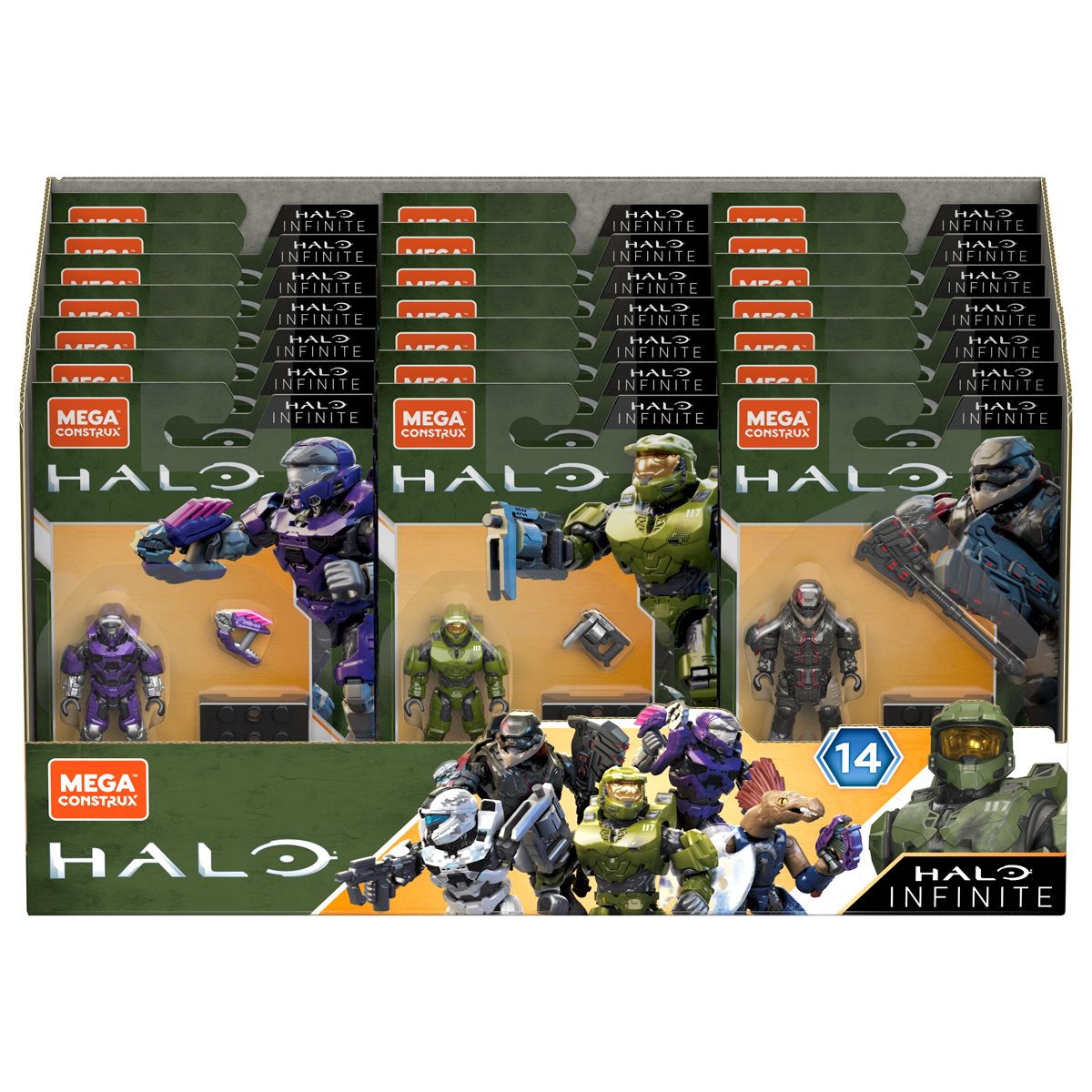 NEW 2021 Mega Construx Halo Infinite Heroes Series 14 SEALED CASE OF 21 FIGURES 