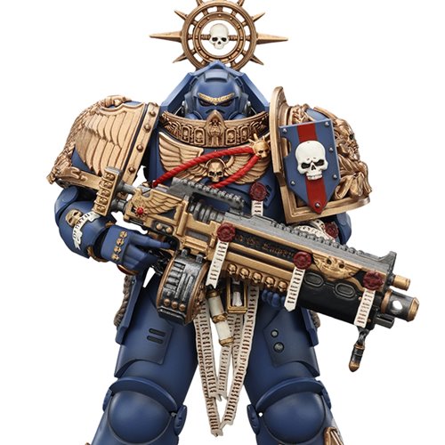 Joy Toy Warhammer Space Marine Ultramarine Heavy Relic Primus Armour and Heavy Relic Bolt Rifle 1:18 Scale Action Figure