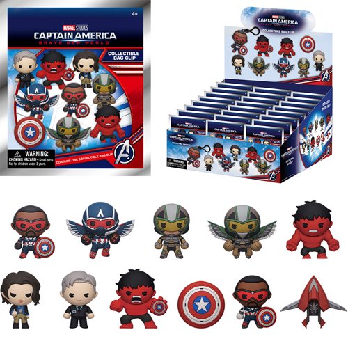 Captain America: Brave New World 3D Foam Bag Clip Display Case of 24