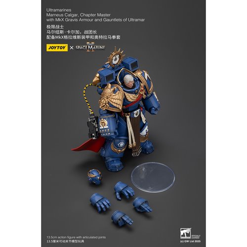 Joy Toy Warhammer Space Marine Ultramarines Marneus Calgar Chapter Master Version 2 1:18 Scale Actio