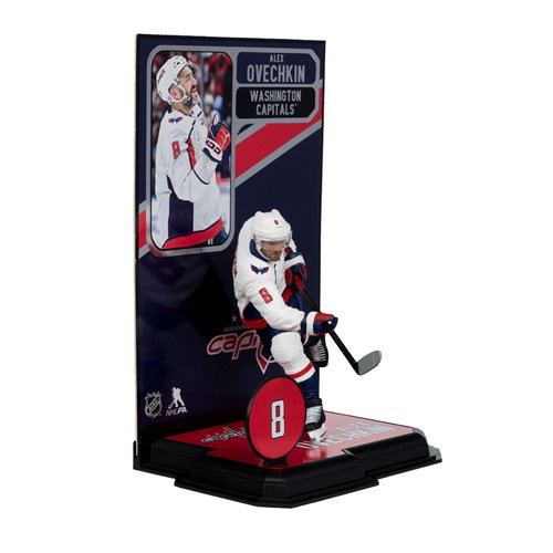NHL SportsPicks Washington Capitals Alexander Ovechkin White Jersey 7-Inch Posed Figure