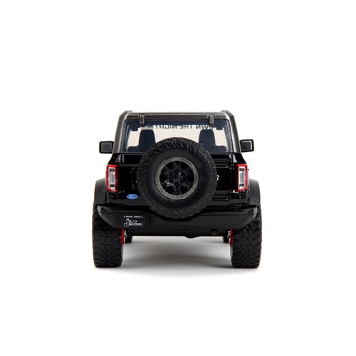 Just Trucks 2021 Ford Bronco 1:24 Scale Die-Cast Metal Vehicle with Tire Rack