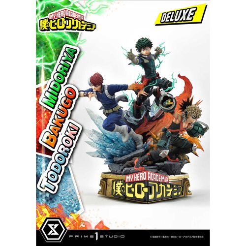 My Hero Academia Midoriya, Bakugo, and Todoroki Deluxe Bonus Ed. Premium Masterline 1:4 Scale Statue
