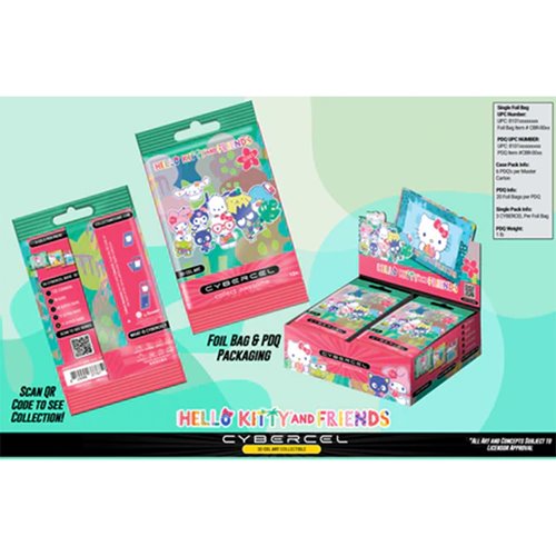 Hello Kitty and Friends Tropical Series 4 Cybercel 3D Cel Art Collectible Blind Box Display of 20 Pa