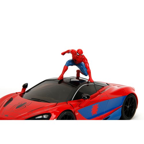 Hollywood Rides Marvel Spider-Man McLaren 720S 1:24 Scale Die-Cast Metal Vehicle with Spider-Man Fig