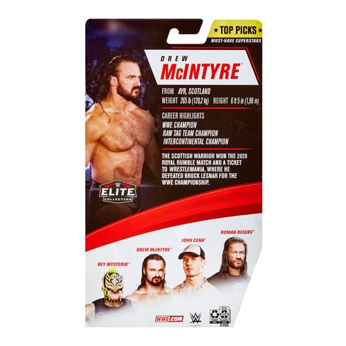 WWE Top Picks 2021 Drew McIntyre Elite Action Figure