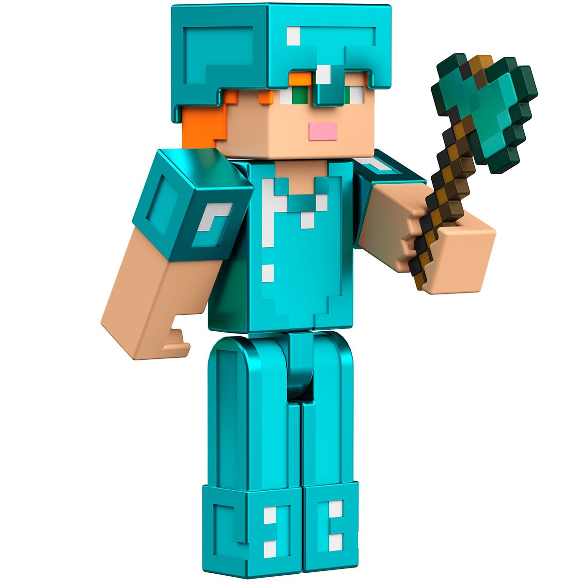 Vluchtig vrede voordeel Minecraft Build-A-Portal Alex in Diamond Armor Action Figure