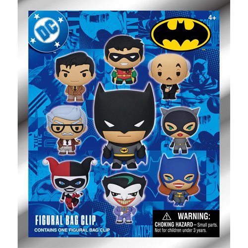 Batman: The Animated Series 3D Foam Bag Clip Random 6-Pack