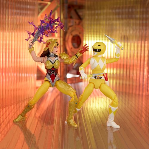 Power Rangers Lightning Collection Mighty Morphin Yellow Ranger Aisha vs. Scorpina 6-Inch Action Fig