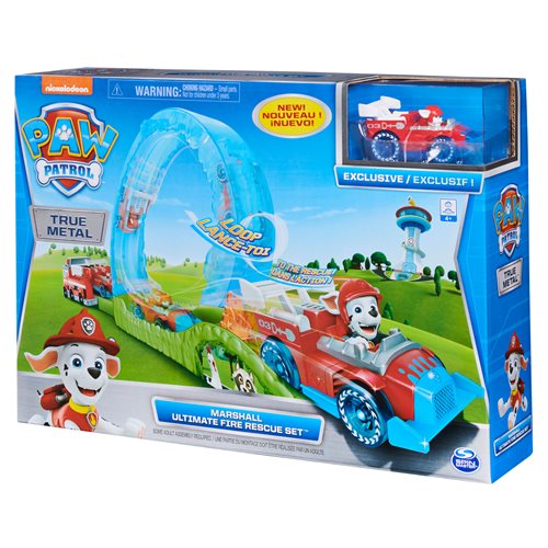 PAW Patrol True Metal Ultimate Fire Rescue Track Set with Marshall Die-Cast Vehicle