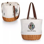 Harry Potter Hogwarts Coronado Beige Canvas and Willow Basket Tote