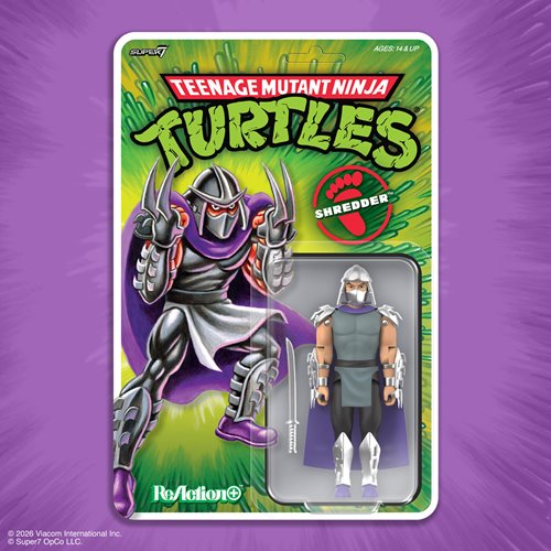 Teenage Mutant Ninja Turtles Shredder 3 3/4-Inch ReAction+ Figure