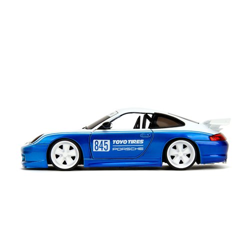 Hyper-Spec Porsche 911 GT3 RS 996 Candy Blue and White 1:24 Scale Die-Cast Metal Vehicle